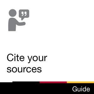 Guide: Cite your sources