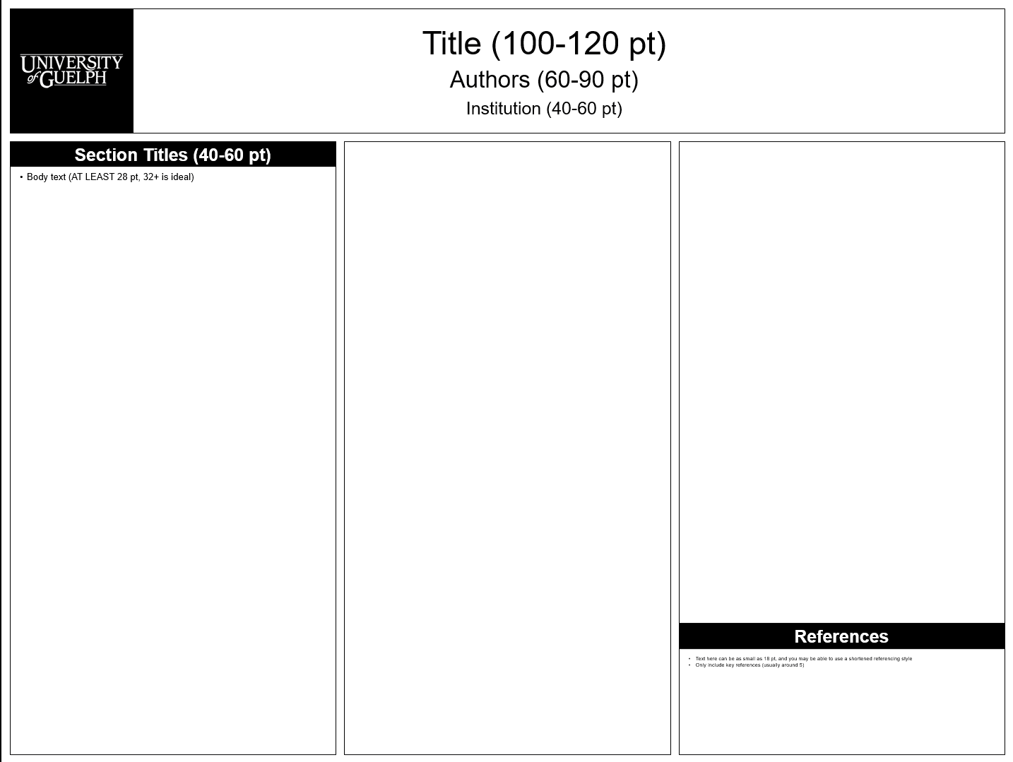 Screenshot of the poster template