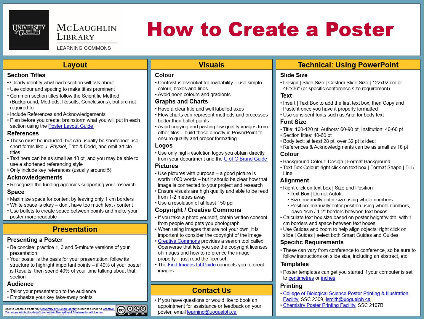 How to create a Poster. See download for accessible version