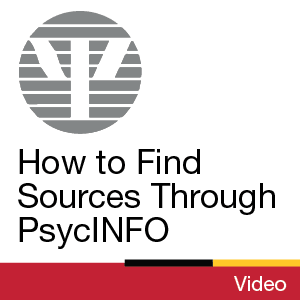 Video: How to Find Sources Through PsycINFO