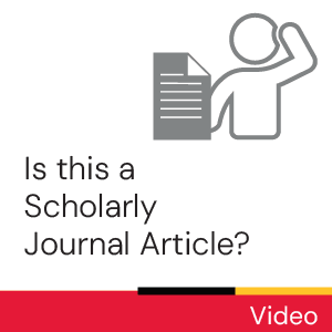 Video: Is this a scholarly journal article?
