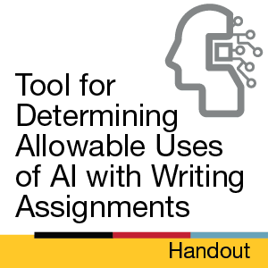 Handout - Tool for Determining Allowable Uses of AI with Writing Assignments