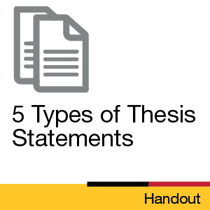 Handout: 5 types of thesis statements
